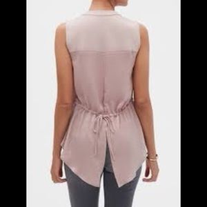 NWT Banana Republic Mix Material GatheredBack Tank